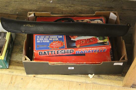 Box of games - Battleship, etc